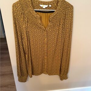 Boden Gold Patterned Blouse